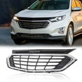 thumbnail image 4 of CROSSDESIGN Black&Chrome Front Upper Bumper Grille Grill Fit for 2018-2020 Chevy Equinox, 4 of 9