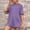 Purple, variant on Bnwani Maxi Dresses for Women,Womens Dresses,Crew Neck,Relaxed Fit,Short Sleeve,Solid,Purple,L