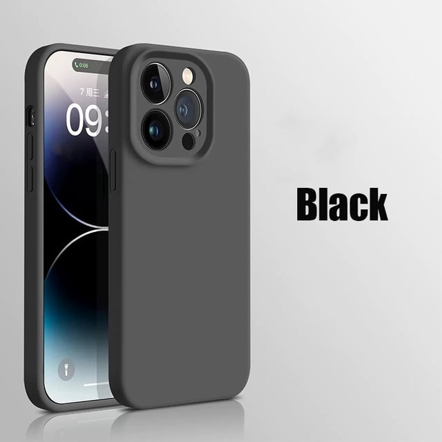 Funda de teléfono a prueba de golpes para IPhone, carcasa trasera suave de silicona líquida de lujo para iPhone 7, 8 Plus, X, XR, XS, 11, 12, 13, 14 Pro Max Fivean unisex