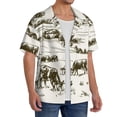 thumbnail image 2 of Daiia Cows Grazing On The Meadow 1 Men's Linen Shirts Short Sleeve Casual Shirts Button Down Shirt for Men Beach Summer Wedding Shirt-Small, 2 of 6