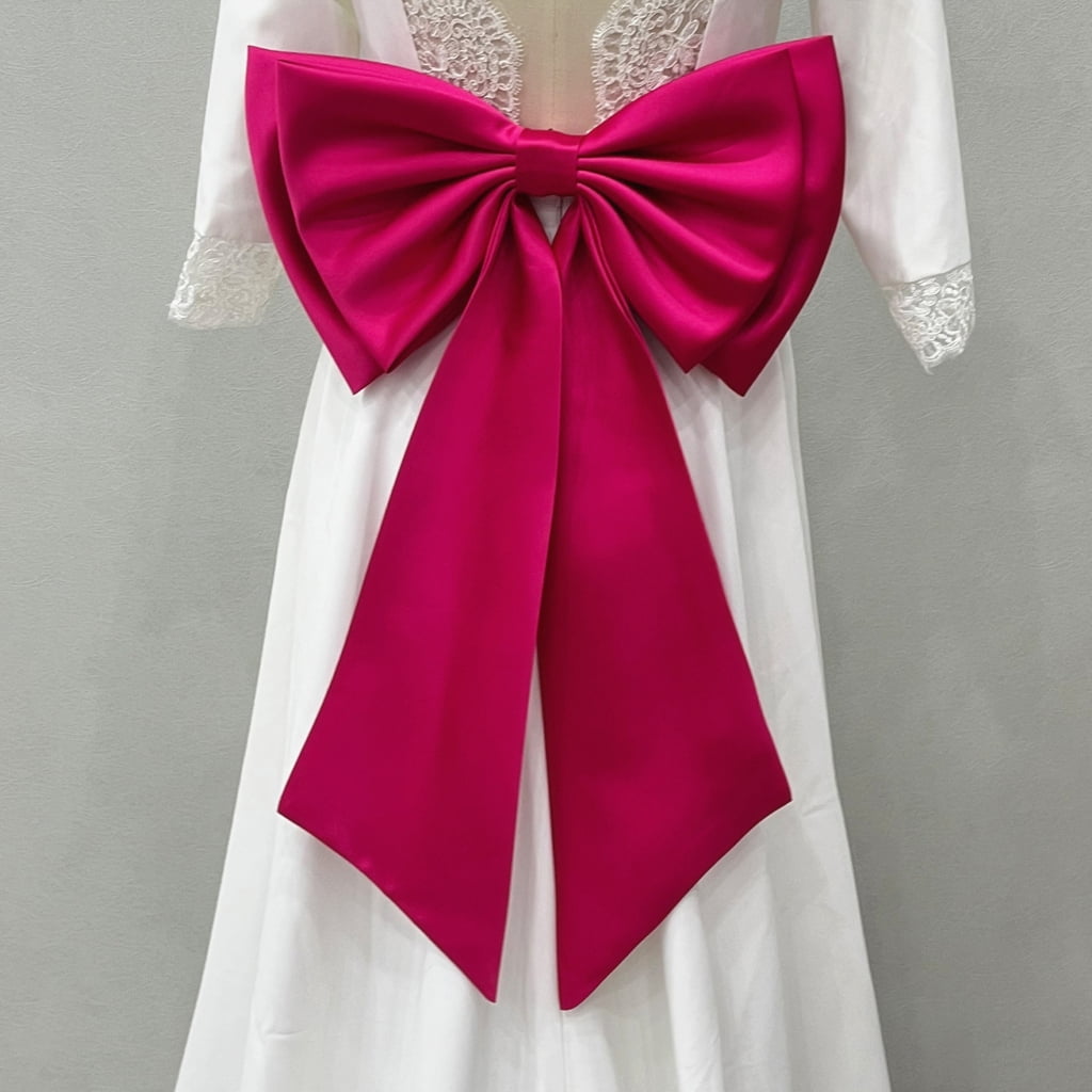 lanema Wedding Dress Bowknot Detachable Waist Ornament Bowknot for Stage Show Elegant