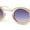 Gold - Purple, variant on Oval Art Deco Geometric Design Metal Rim Retro Sunglasses Gold - Purple
