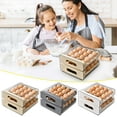 thumbnail image 7 of Egg Organizer for Refrigerator, Rolling Refrigerator Storage Container with Lid, 24-count Double Track Tray for Automatic Rolling & Easy Access, Space-saving Food Storage Box for Kitchen, 7 of 7