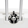 thumbnail image 3 of Panda 2Pcs PU Leather Round Luggage Tags with Privacy Cover and Name ID Tag for Suitcase, Handbags, Backpacks, School Bags, 3 of 6