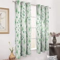 thumbnail image 3 of Green Floral Pattern Print Blackout Curtains Window Drapes Room Darkening Thermal Insulated Grommets Blackout Curtains, for Living, Dining, Bedroom,2 Panels, 3 of 6