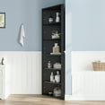 thumbnail image 5 of 68" Tall Corner Bookshelf Bookcase, 6 Tier Corner Shelf with Adjustable Shelf,Freestanding Corner Display Storage Shelf for Living Room, Office, Kitchen, Bath Room,Small Space, Black, 5 of 9