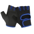 thumbnail image 1 of Guantes unisex para levantamiento de pesas al aire libre, medio dedo, antideslizantes, transpirables, para entrenamiento, fitness, azul+negro M, 1 of 12