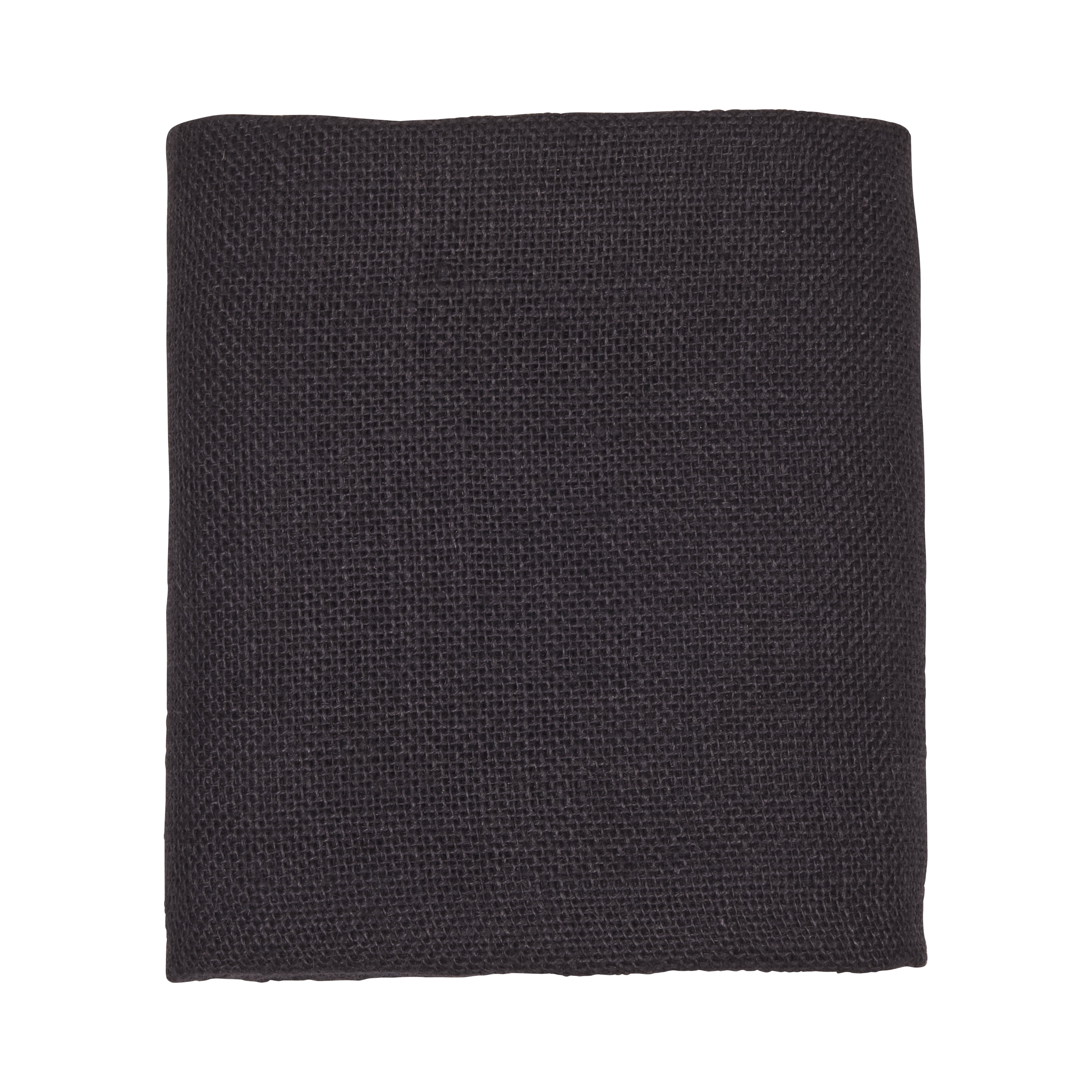 (2 pack) Love, Laugh, Craft Jute Burlap Precut Fabric, 46"W x 2-Yards, Black