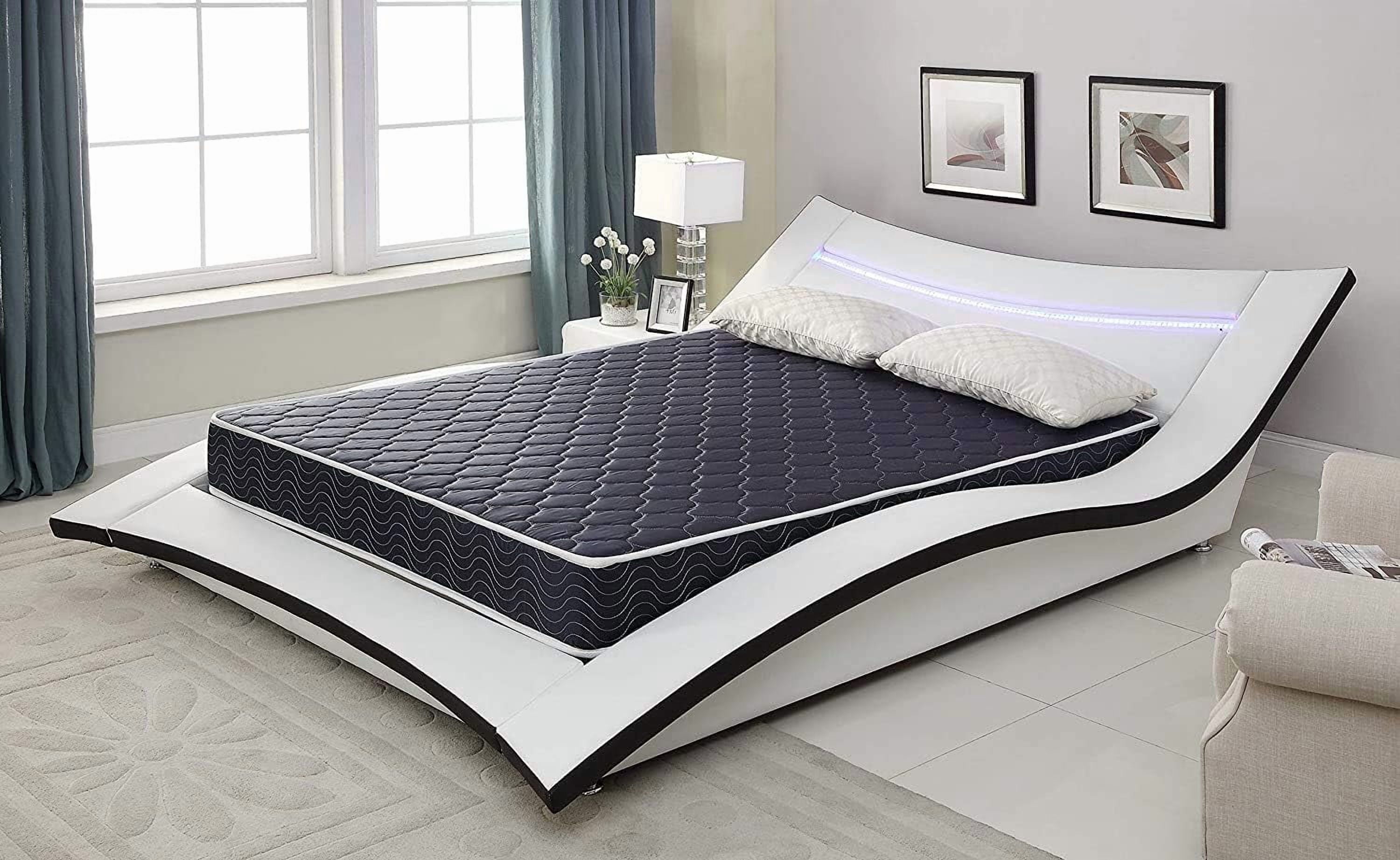 LiviNest Twin Waterproof Mattress: 6-Inch High-Density Foam Support - Navy Blue Diamond-Quilted Breathable Fabric for Cool Sleep - Ideal for Dorm Room & Small Apartment