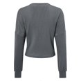 thumbnail image 3 of Cotton Ladies V-neck Fashion Design Loose Solid Color Casual Cardigan, 3 of 5