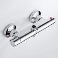 thumbnail image 4 of Mezclador termostático de ducha 2 salidas Grifo monomando antiescaldado de latón cromado alto y bajo para bañera de baño, 4 of 5