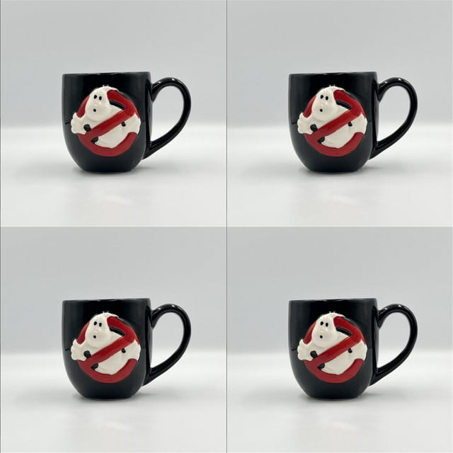 Ceramic Mug for Movie Lovers - for Season Celebrations with a Retro Sci-Fi,4-Pack