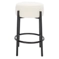 thumbnail image 4 of SAFAVIEH Couture Paisleigh Round Backless Counter Stool, Ivory/Black, 4 of 10