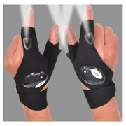 GUKOM LED Flashlight Glove Gifts for Men Father Day Outdoor Fishing Gloves Dad Men Gifts with Stretchy Strap Screwdriver for Repairing Cars Night Running Fishing Camping Hiking in Dark Place (1 Pair)