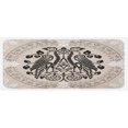 thumbnail image 1 of Vintage Kitchen Mat, Heraldic Eagle Birds with Damask Floral Victorian Retro Design, Plush Decorative Kitchen Mat with Non Slip Backing, 47" X 19", Tan Black White, by Ambesonne, 1 of 1