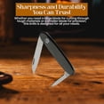 thumbnail image 2 of Rite Edge 3.25" 2-Blade Folding Pocket Knife – 440 Stainless Steel, Serrated Blade, Black Handle, Brass Pins – Compact Utility Knife, 2 of 6