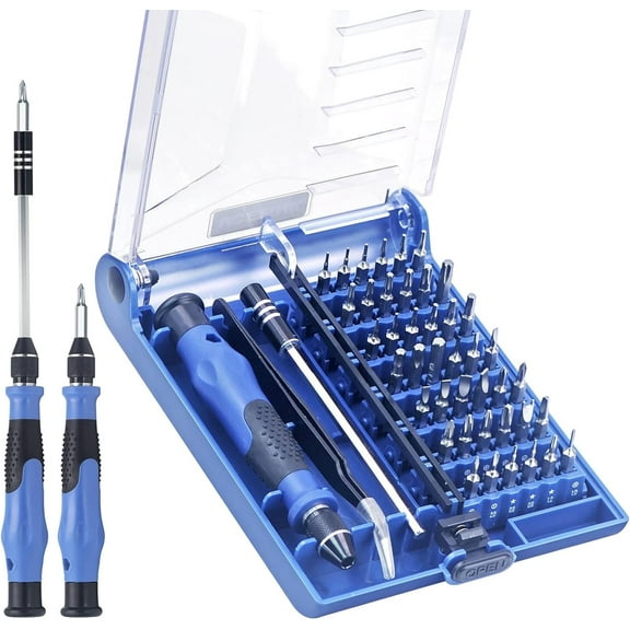 VCELINK Mini Screwdriver Set with 42 Bits, Tweezers, and 120mm Extension Rod