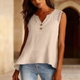 thumbnail image 3 of Tweang Flowy Tank Tops for Women Workout Sports Loose Fit Sleeveless Shirt Gauze Camisoles Cute Tops Tank Tops Shirts Causal Sleeveless Loose Shirt Flowy Basic Sweater Vest Beige L, 3 of 6