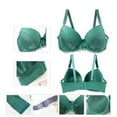 thumbnail image 3 of DONDPO Bras for Women Women's Bra and Panty Sets Lace 2 Piece Bra and Thong Set Underwire Bra Underwear Set Bra and Panty Sets for Women Green 75B, 3 of 8