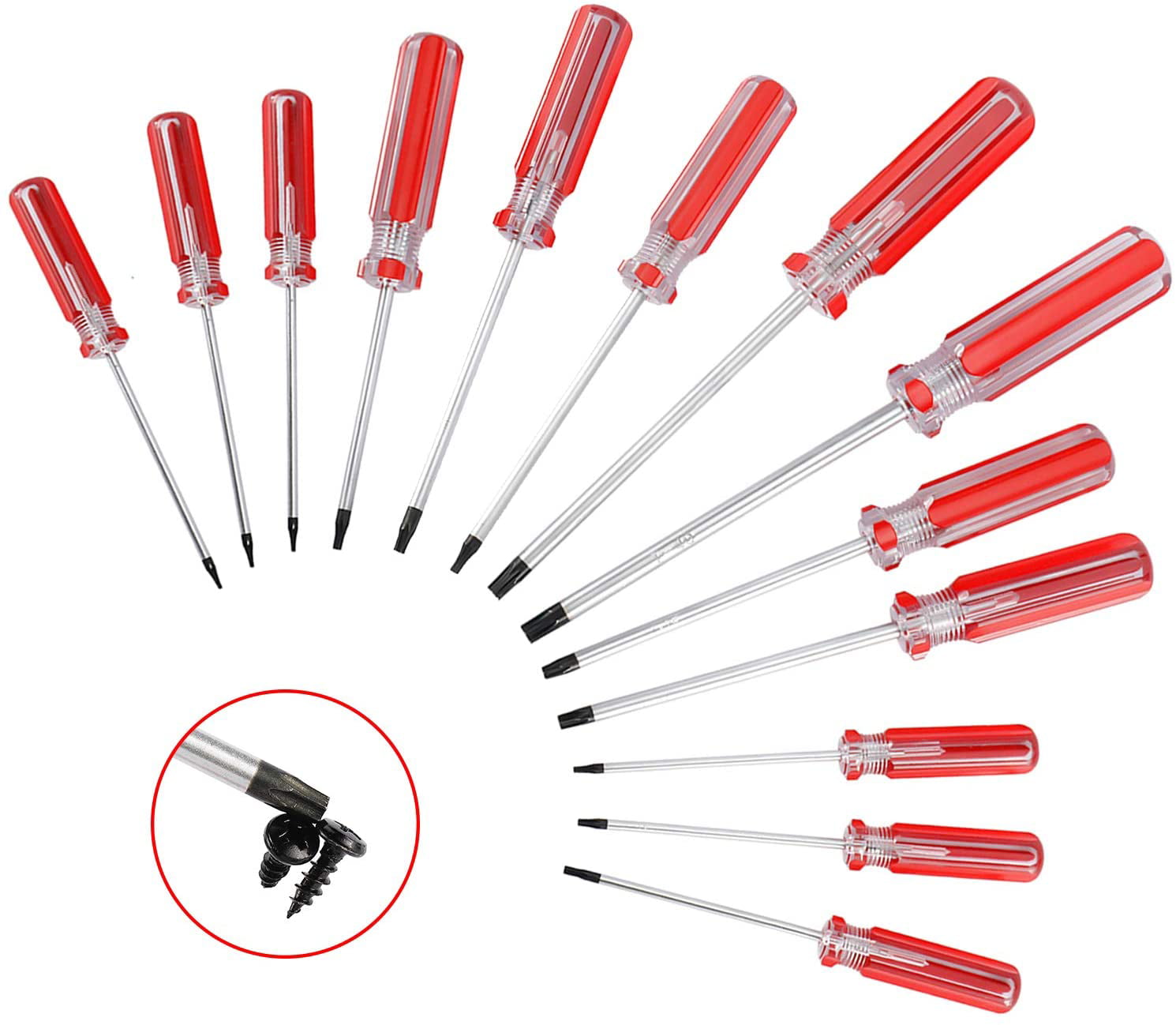 13Pcs Magnetic Torx Screwdrivers Set with Bag Includes T4 T40 for Repairing 