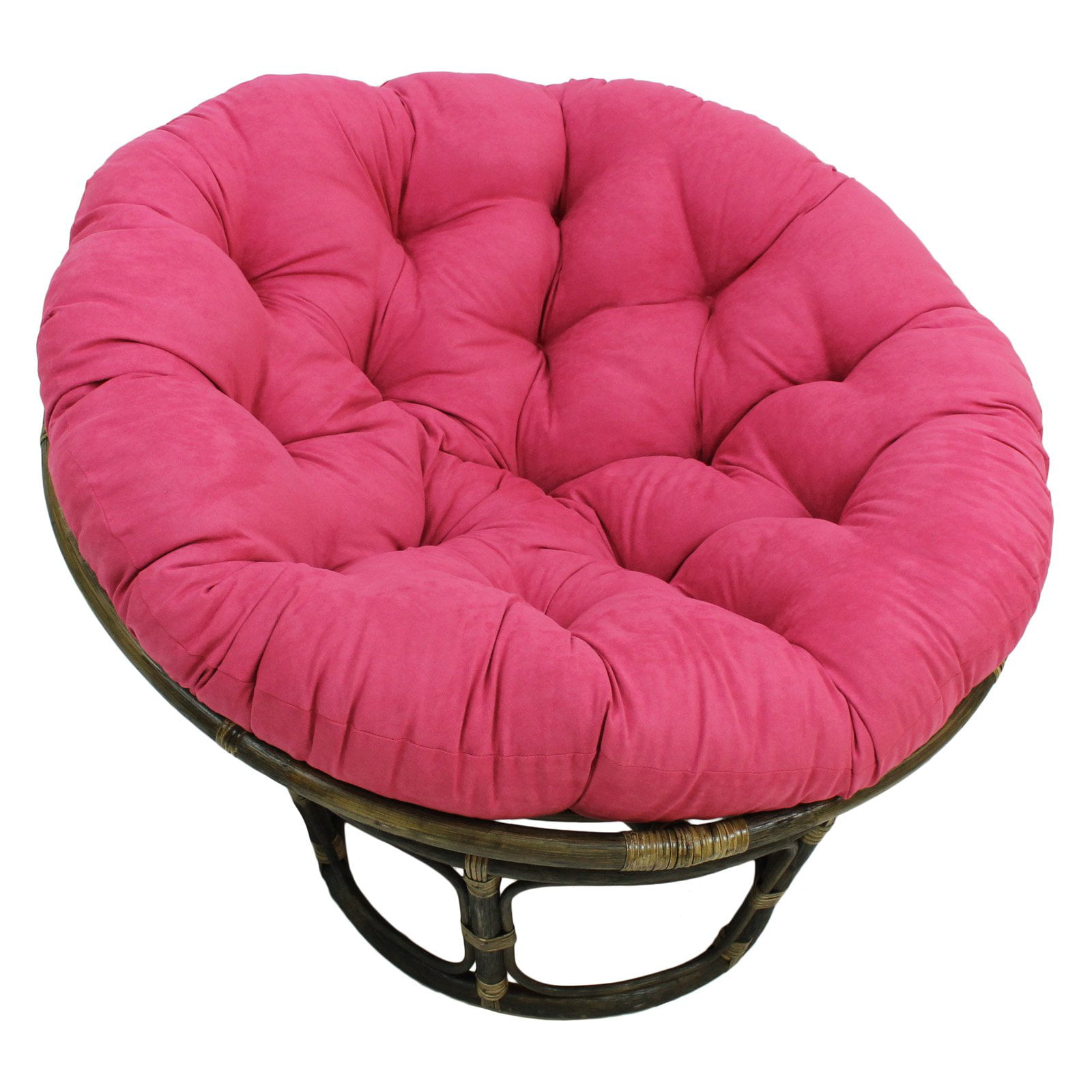 Papasan Chair with Solid Micro Suede Cushion 42 in