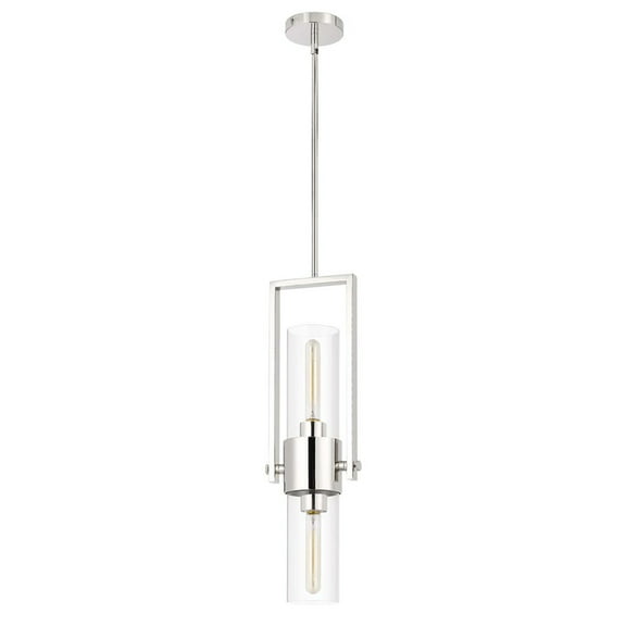 Indoor Modern Light 60W Redmond Metal Pendant With Clear Glass Shade