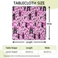 thumbnail image 2 of Pink Halloween Fantasy Pattern Square Fitted Tablecloth with Elastic Edge,Square Table Cover,Washable Elastic Table Cover for Home Kitchen Party Decor 36"x36", 2 of 6