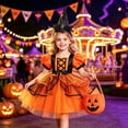 thumbnail image 2 of LILIYA Girls Halloween Sequin Party Dress with Pleated Skirt, Elegant Gown for Celebrations and Events 3-4 Years, 2 of 6