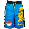 thumbnail image 6 of Pokemon Pikachu Little Boys Rash Guard and Swim Trunks Outfit Set Little Kid to Big Kid, 6 of 8
