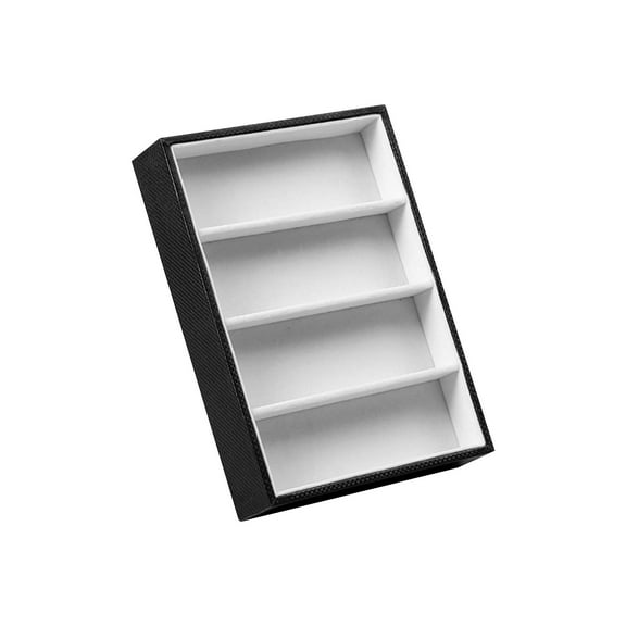 Wooden Eyeglass Sunglasses Organiser Case 4 Grid Eyeglasses Eyewear Storage Case black