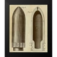 thumbnail image 2 of Inventions 15x18 Black Modern Framed Museum Art Print Titled - Exploding Artillery Shell for Breech-Loaders, 2 of 5