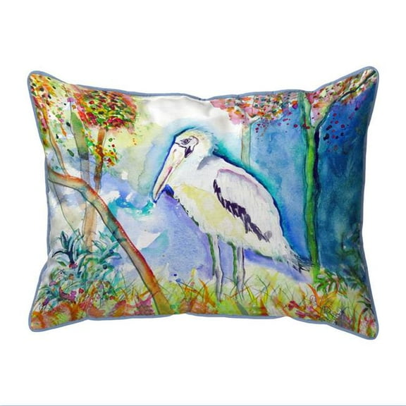 Betsy Drake ZP710 20 x 24 in. Summer Wood Stork Extra Large Zippered Indoor & Outdoor Pillow
