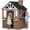 Multicolor, variant on Sunnyfree Outdoor Wooden Playhouse, Wooden Playhouse with Play Kitchen, Working Doorbell, Pet Door, Ages 3 to 8