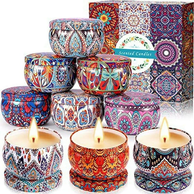 Velas Aromáticas, Velas para recuerdos kit, Velas Perfumadas de Cera de Soya, Velas aromaticas decorativas, Aplicable a Cumpleaños, San Valentín, Navidad, Decorar Baño, Cuarto, Yoga