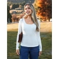 thumbnail image 5 of Zeagoo Long Sleeve Top Dress Shirt Fitted Square Neck T Shirts Soft Undershirt Clothes, 5 of 5