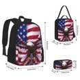 thumbnail image 2 of Fotbe USA Eagle with Spread Wings Set Escolar 3 en 1 para Niños - Mochila Duradera con Lonchera Aislante y Estuche para Lápices - Mochila Escolar para Niños y Niñas, 2 of 7