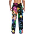 thumbnail image 3 of Daiia Colorful Flowers Men's Sleep Pant with Pockets and Drawstring,Pajama Pants-Medium, 3 of 9