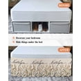 thumbnail image 7 of Retro Fall Bed Skirt Simple Wheat Hand Painting Nostalgia Linen Bed Skirts California King Size 18 Inch Drop, Wrap Around Dust Ruffle&nbsp;Bedskirt with Adjustable Elastic Belt for Queen Size Beds, 7 of 7