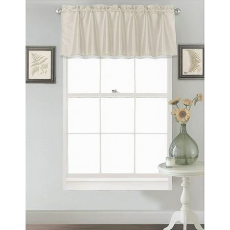 Silk Elements Inc (S18) IVORY OFF WHITE 1PC Elegant Straight Faux Silk Rod Pocket Swag Waterfall Valance, 55