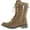 Brown, variant on Forever Link Women's Mango-31 Quilted Zipper Accent Riding Boots