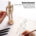 thumbnail image 2 of 8in Maniquí de Madera para Dibujo, 14 Articulaciones Giratorias Maniquí Figura Arte Dibujo Figura Modelo para la Decoración del Hogar, Suministros de Arte, 2 of 3