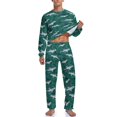 thumbnail image 5 of Pijamas de tiburón marino con estampado animal para hombre, conjuntos de pijamas encantadores de manga larga, dos piezas, ropa de dormir con patrón de otoño para el tiempo libre, regalo, 5 of 5