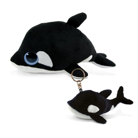 Puzzled Plush Killer Whale - Big Eye 6 Inch and Keychain