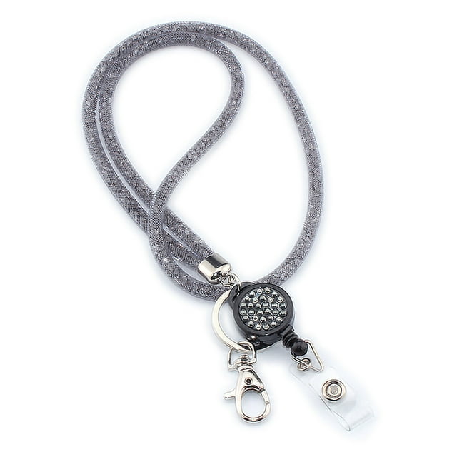 New Retractable Lanyard Badges Holder ID Lanyard Name Tag Universal Keychain Cellphones Office Id Hanging Rope Necklace Strap grey
