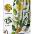 thumbnail image 3 of Yellow Lemon Kitchen Curtains Botanical White Floral Green Leaves Cafe Short Curtains for Bathroom Blackout Window Curtain Grommet Small Window Treatment Drapes for Bedroom Living Room 27.5"x39"x2, 3 of 9
