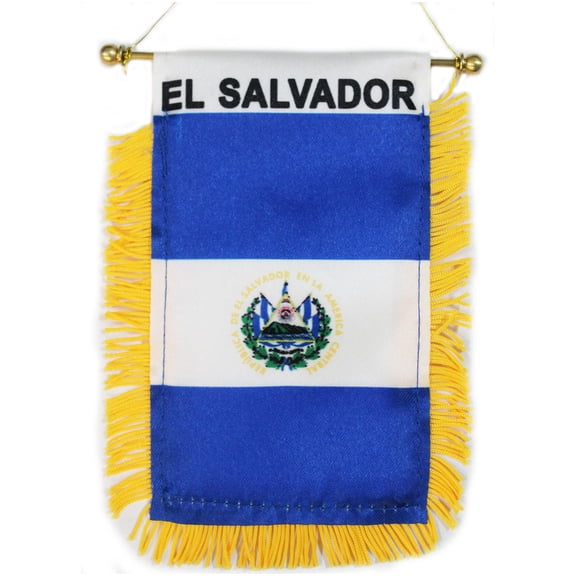 El Salvador Window Hanging Flag