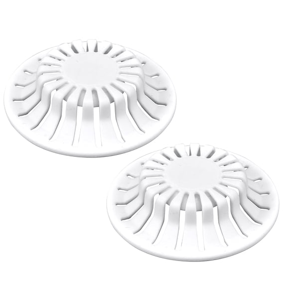 Danco Universal Bathroom Sink Suction Cup Hair Catcher Strainer, White, 2-Pack (10769)