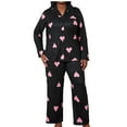 thumbnail image 2 of HaoXianJian Womens Pajama Sets Long Sleeve Printed Lounge Set Two Piece Outfits Plus Size XL-5XL, 2 of 6
