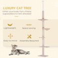 thumbnail image 4 of PawHut 8.5ft Cat Climbing Tree 5-Tier Kitty Activity Center, Beige, 4 of 10