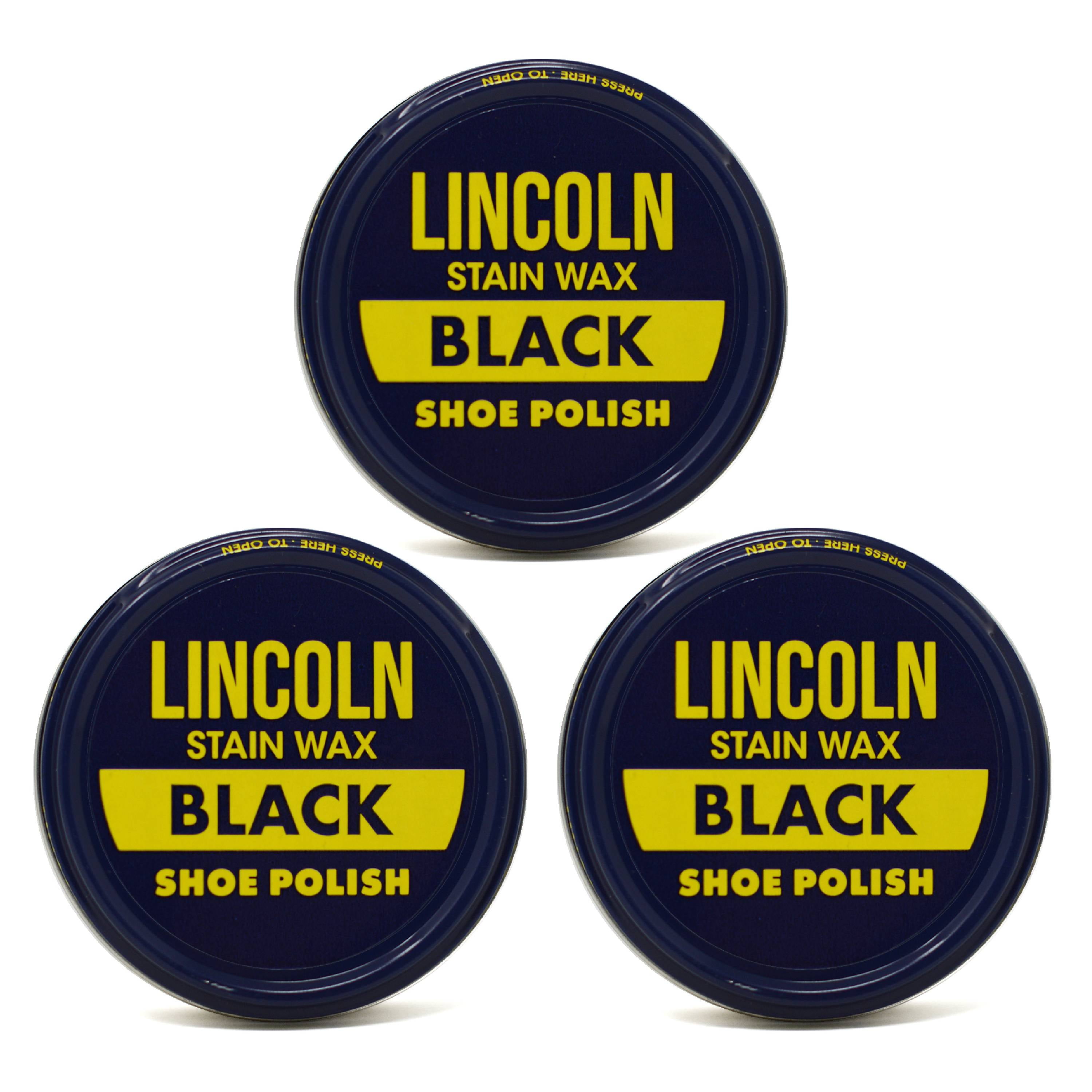 Lincoln Black Stain Wax Shoe Polish USMC Genuine Issue U.S Made Shoes Shine 